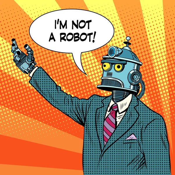 Robot leader politico — Vettoriale Stock