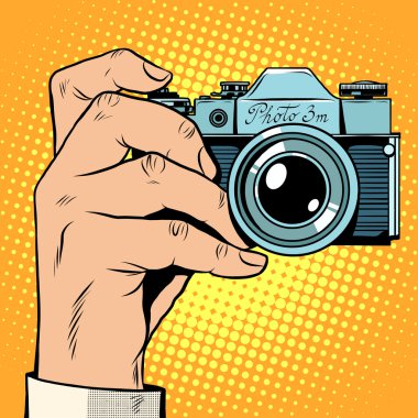 Retro kamera anlık görüntü selfie