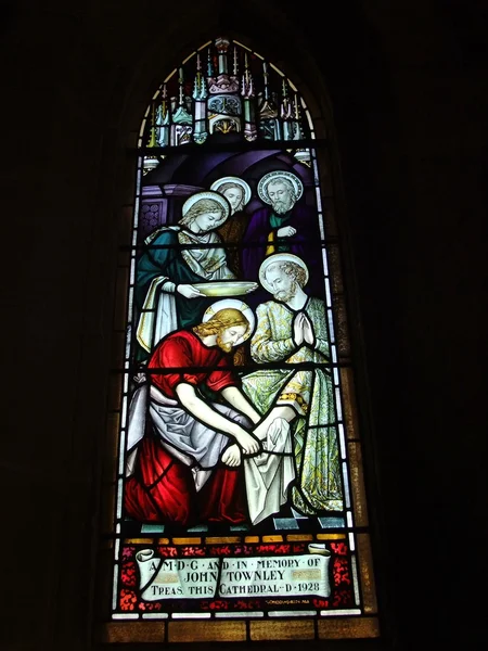 圣安德鲁教堂彩绘玻璃艺术 — 图库照片