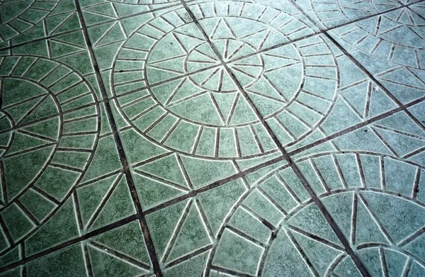 Keramik-Bodenfliesen-Muster in Stern- und Kreisform — Stockfoto