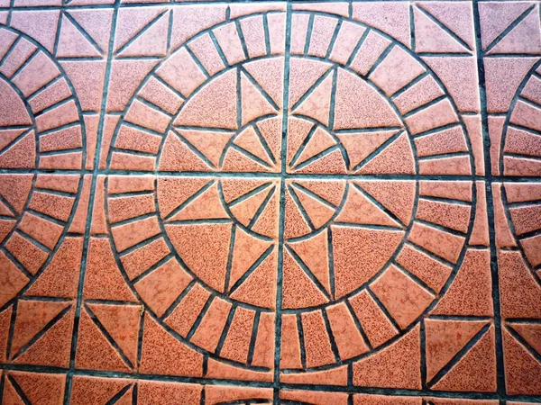 Keramik-Bodenfliesen-Muster in Stern- und Kreisform — Stockfoto