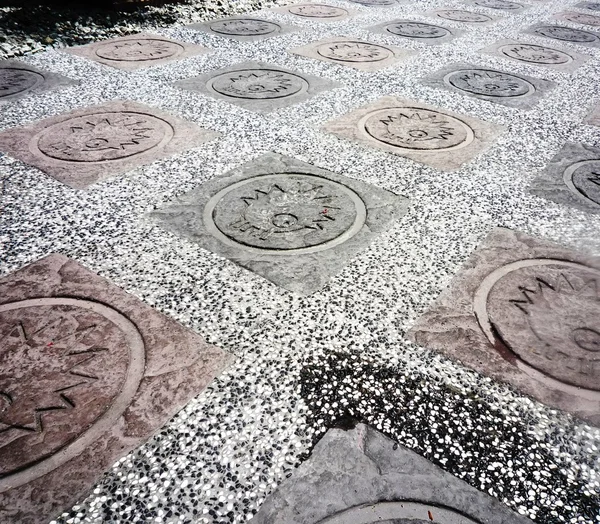 O chão de pedra e cimento — Fotografia de Stock