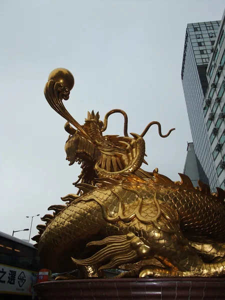 Gold chinese dragon — Stock Photo, Image