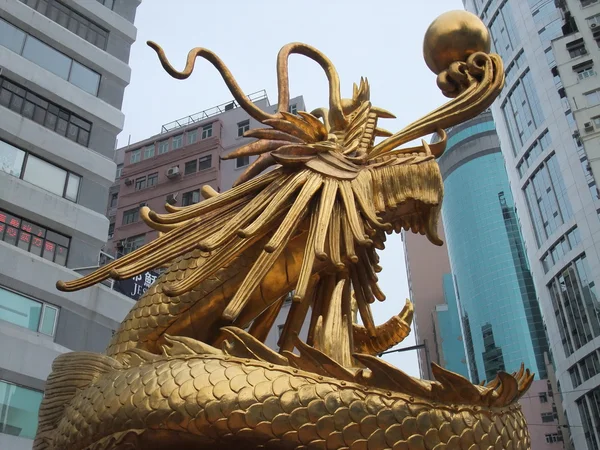 Gold chinese dragon — Stock Photo, Image