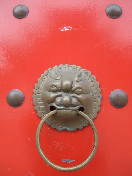 Lion door knock — Stock Photo, Image