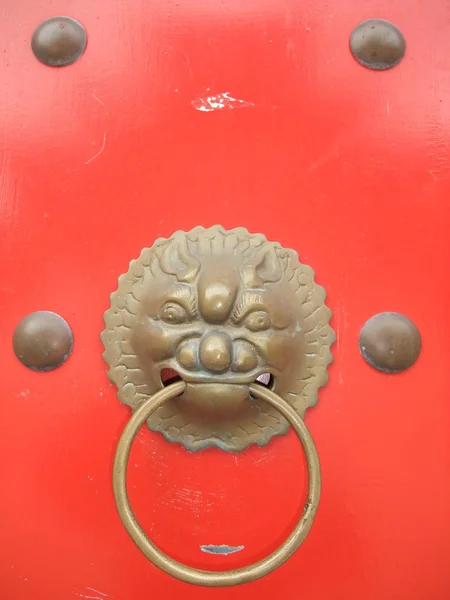 Lion door knock — Stock Photo, Image