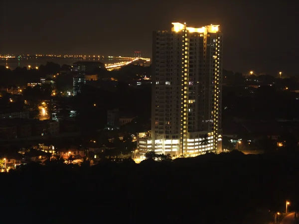 Tournage de nuit à Penang Malaisie — Photo