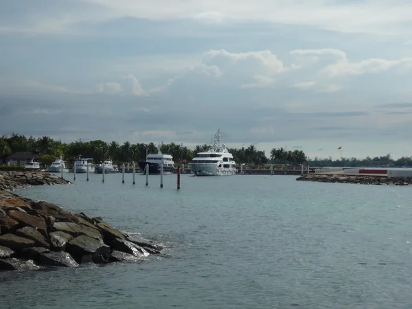 Barche e yacht al Sutera Harbour Resort, Kota Kinabalu, Malesia — Foto Stock