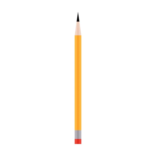 Ein Einfacher Bleistift Auf Weißem Hintergrund Banner Abstrakter Kunst Vector — Stockvektor