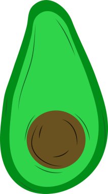 Avokado, her amaç için harika bir tasarım. Vektör doğa grafik arka planı. Yemek pişirmek. Vektör çizimi. Vektör izole çizim seti. Yemek ikonu seti. Vektör çizimi.