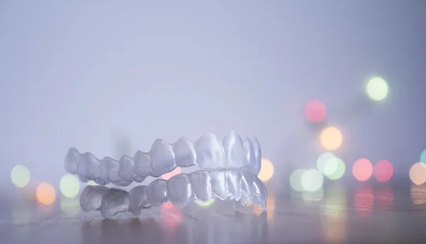 Invisible dental braces — Stock Photo, Image
