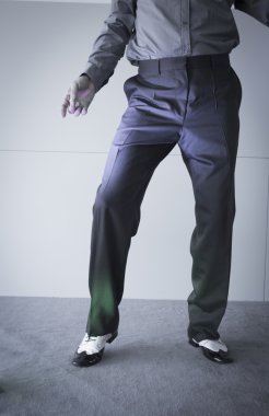 Siyah ve beyaz ayakkabı dans erkek erkekle