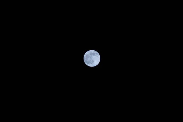 Full Moon Dark Night Sky Copy Space — Stock Photo, Image