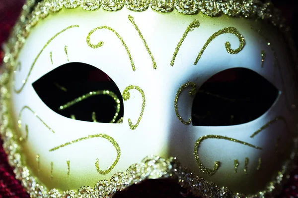 Máscara Mulher Para Vestir Bege Cor Dourada Não Pessoas — Fotografia de Stock
