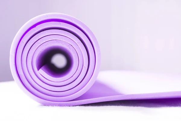 Mat Voor Het Beoefenen Van Yoga Pilates Stretching Oefeningen Geen — Stockfoto