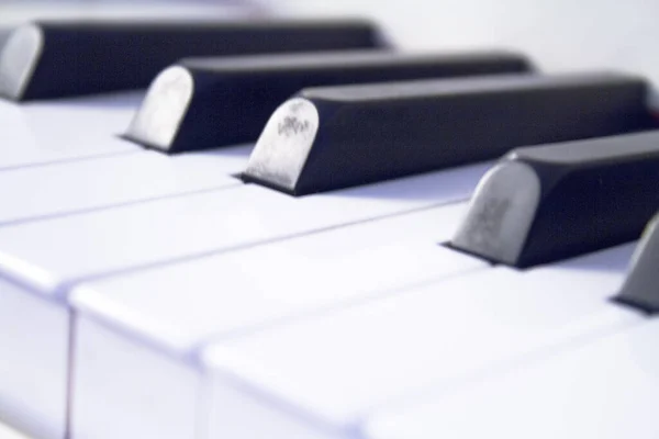 Часть Клавиатуры Пианино Белого Цвета Людей — стоковое фото
