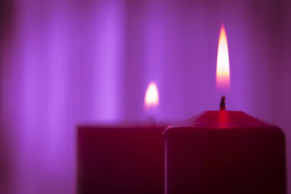 Czerwony płomień świecy — Zdjęcie stockowe