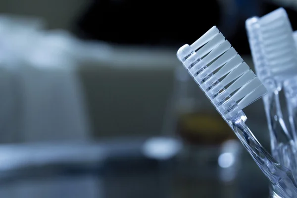 Transparent Toothbrushe closeup — Stock Photo, Image