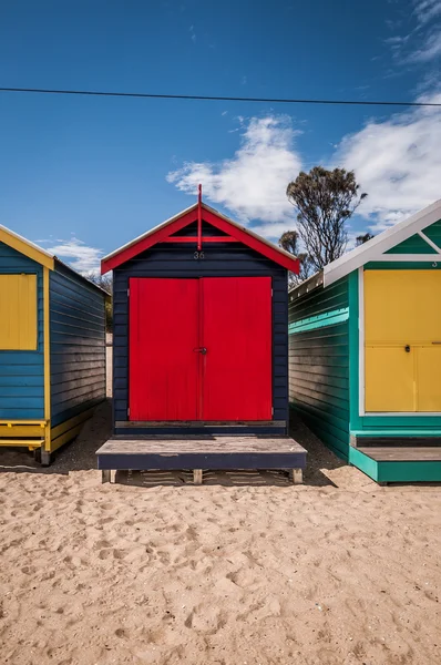 Kolorowe domki z Brighton — Zdjęcie stockowe