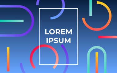 Modern soyut neon, reklam veya tasarım için akışkan poster çizimi.