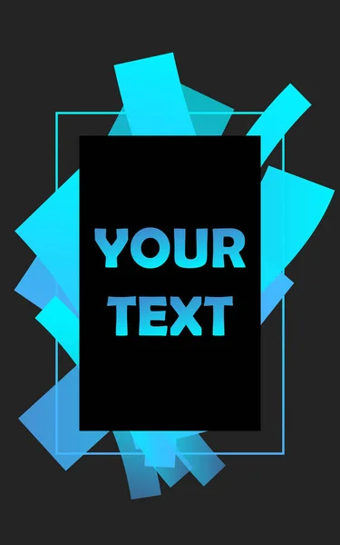 Vloeibare poster, verticale abstracte neon illustratie voor advertentie of ontwerp. — Stockvector