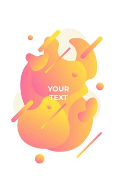 Akışkan poster, reklam veya tasarım için dikey soyut vektör çizimi.