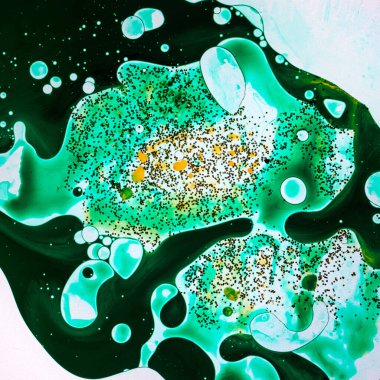 Sanat eserleri. Neon ışıkta modern renkli arka plan. Tasarım için alanı kopyala.