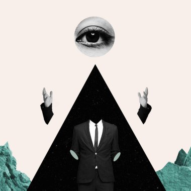 Çağdaş sanat kolajı. Sürrealizm, sanattaki minimalizm.