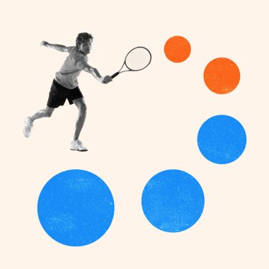 Spor ve yaratıcılık. Sürrealizm, sanatta minimalizm. Çağdaş sanat kolajı. Yaratıcı sanat eserleri.