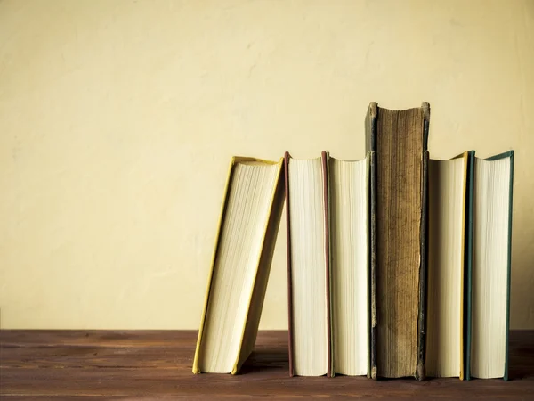 Books standing on the table — Stock Photo, Image