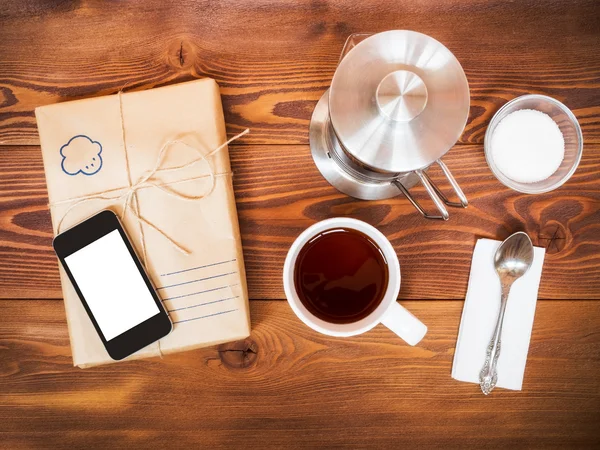 Frühstück auf dem Tisch — Stockfoto