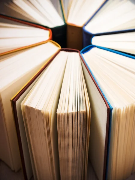 Books standing on the table — Stock Photo, Image