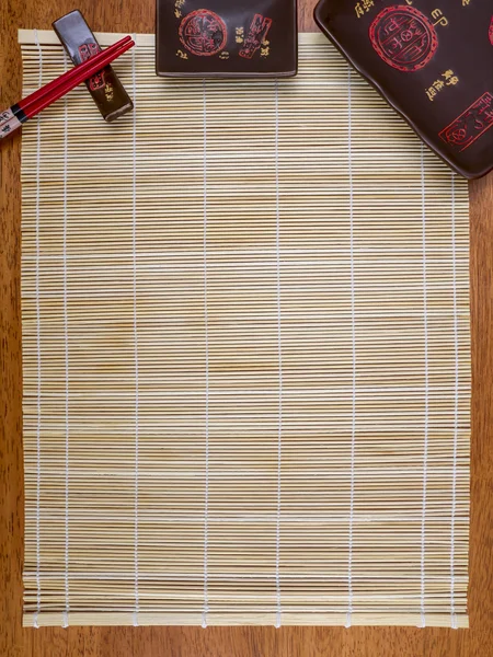 Bambu hasır, Kaplamalar ve masada yemek çubuğu