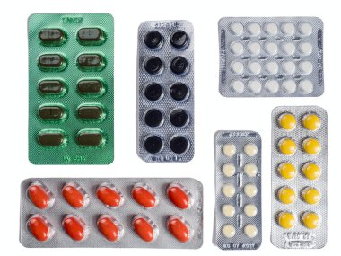 Beyaz arka planda haplar