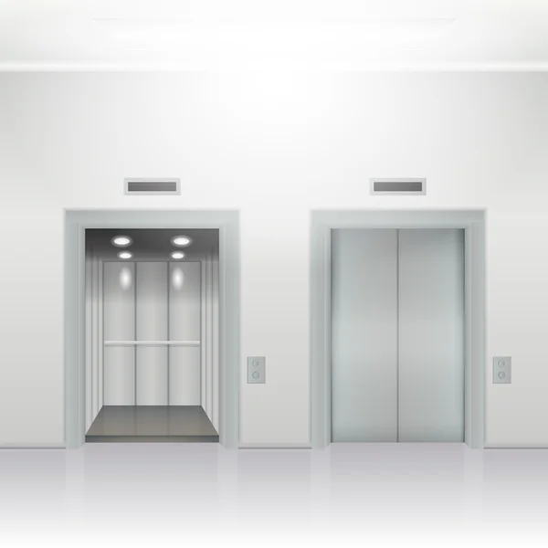 Открыть и закрыть Лифт — стоковый вектор