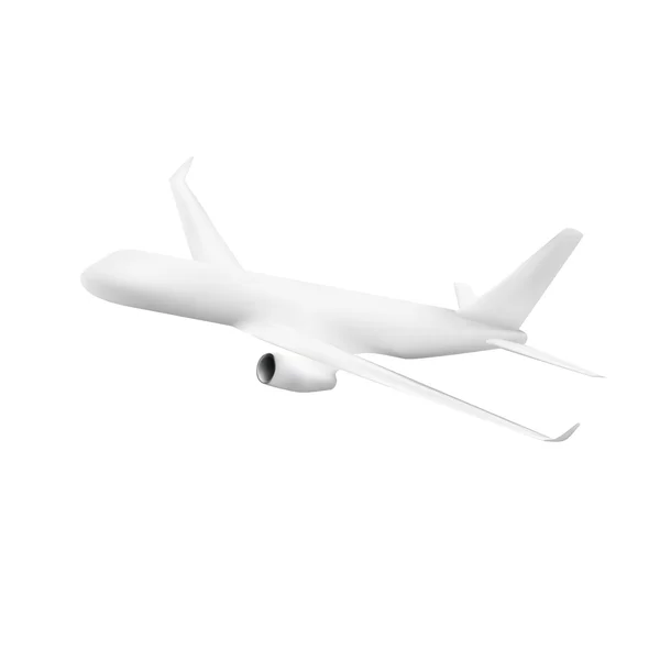 Wit vliegtuig geïsoleerd — Stockvector