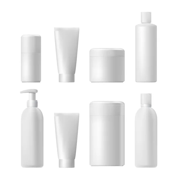 Kozmetik ürün. Plastik 3d şişe. Şişe şablonu. Mockup.