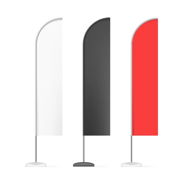 Beyaz, siyah ve kırmızı açık bıçak düz tüy bayrak kümesi