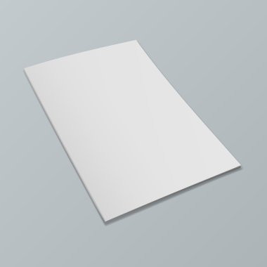 Boş açılan dergisi mockup şablonu. Gerçekçi