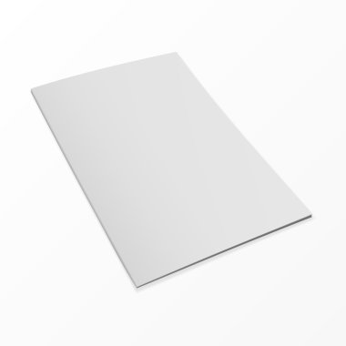 Boş açılan dergisi mockup şablonu. Gerçekçi