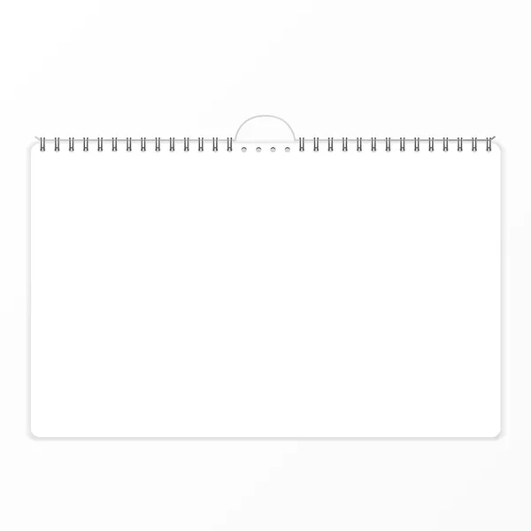 Kalendarz na kartce papieru na białym tle — Wektor stockowy