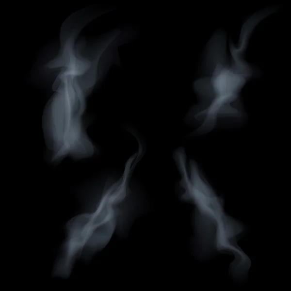 Vektor kouře izolovaných na bílém pozadí — Stockový vektor