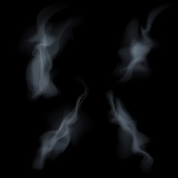 Humo vectorial aislado sobre fondo blanco — Vector de stock