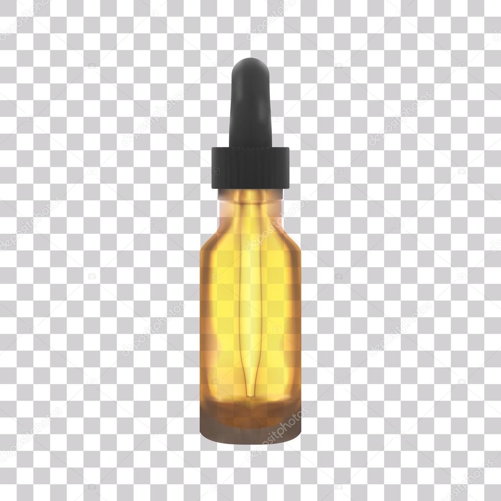 essential oil package isolated on transparent background
