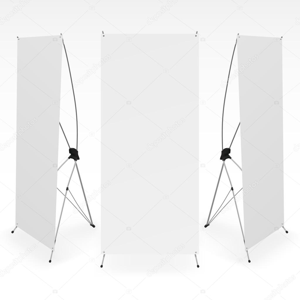 Set Of Blank X Stand Banners Display Template Isolated On Gray Background Vector Illustration Stock Vector Image By C Prahprah 117196078