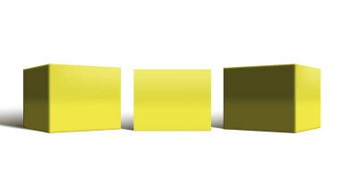 Gerçekçi Altın Karton Kutu. EPS10 Vektörü