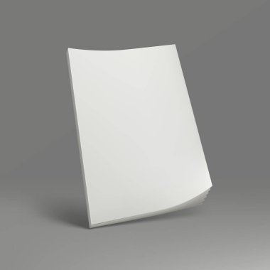 Temiz Sayfalı Gerçekçi 3D Dergi Model