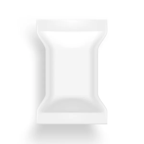 Jednoduché Bílé Lesklé Balení Průhledné Izolované Pozadí Vektor Eps10 — Stockový vektor