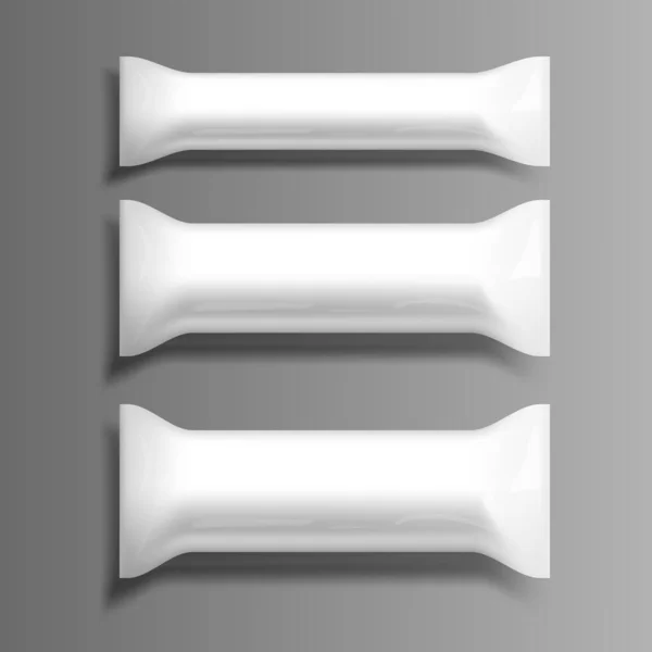 Simples Branco Brilhante Embalagem Transparente Isolado Fundo Vetor Eps10 — Vetor de Stock