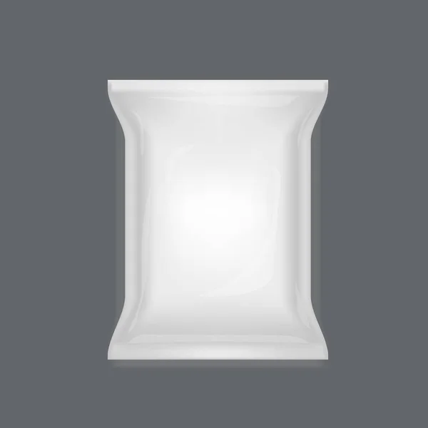 Jednoduché Bílé Lesklé Balení Průhledné Izolované Pozadí Vektor Eps10 — Stockový vektor
